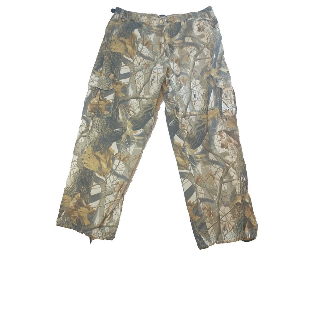 Outfitters Ridge Mens Realtree Hardwoods Camo Cargo Pant Organic Cotton XL 40-42
